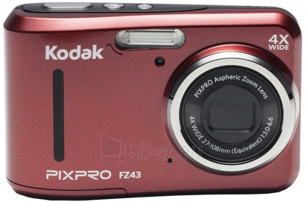 Fotoaparatas Kodak FZ43 Red paveikslėlis 1 iš 4