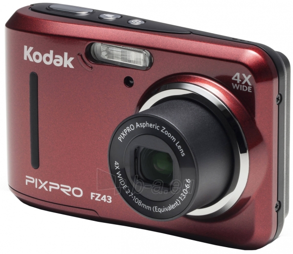 Fotoaparatas Kodak FZ43 Red paveikslėlis 2 iš 4