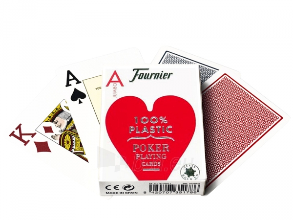 Fournier 2800 pokerio kortos (Raudonos) paveikslėlis 2 iš 2