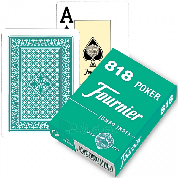 Fournier 818 pokerio kortos (Žalia) paveikslėlis 1 iš 3