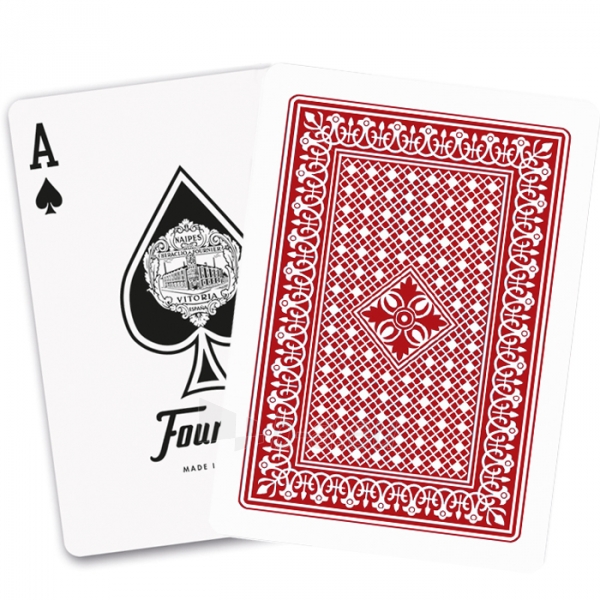 Fournier Victoria 18 pokerio kortos (Raudona) paveikslėlis 2 iš 3