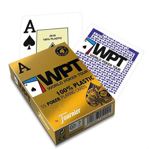 Fournier WPT Gold Edition pokerio kortos (Mėlynos) paveikslėlis 4 iš 5