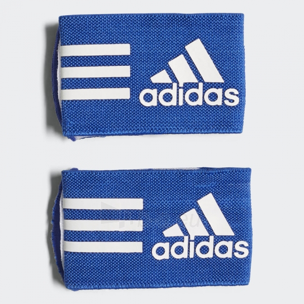 Futbolo apsaugų laikikliai adidas AZ9875, mėlyni su baltu logotipu paveikslėlis 1 iš 5