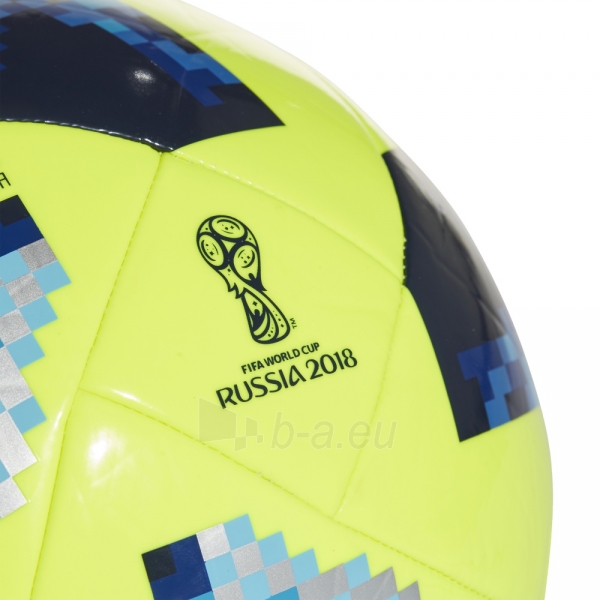Futbolo kamuolys adidas WORLD CUP 2018 GLIDER CE8097 geltonas paveikslėlis 3 iš 5