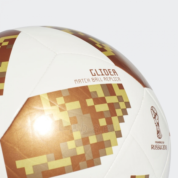 Futbolo kamuolys adidas WORLD CUP 2018 GLIDER CE8099 baltas paveikslėlis 3 iš 5
