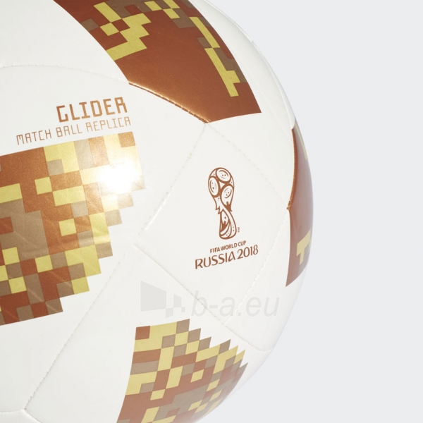 Futbolo kamuolys adidas WORLD CUP 2018 GLIDER CE8099 baltas paveikslėlis 4 iš 5