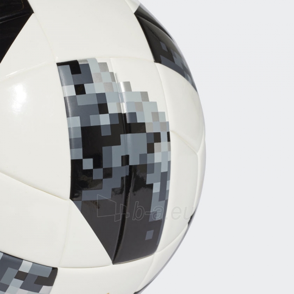 Futbolo kamuolys adidas WORLD CUP 2018 J350 CE8145 #4, baltas-pilkas paveikslėlis 4 iš 4
