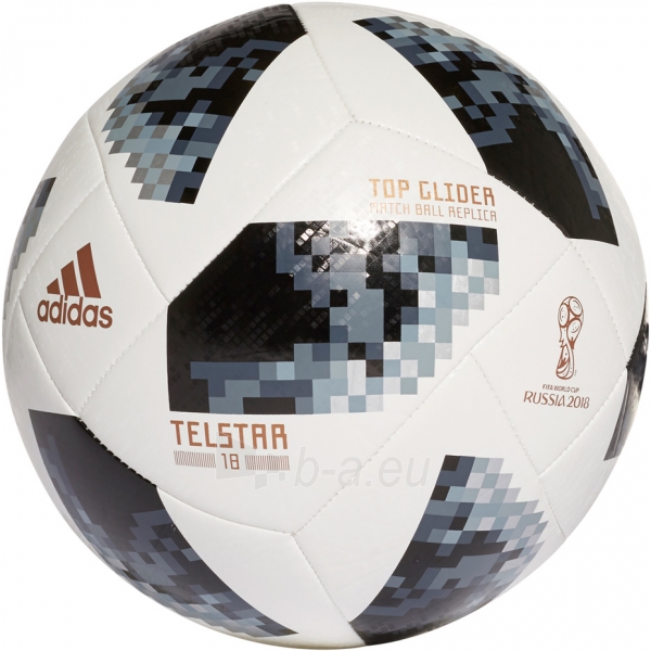 Futbolo kamuolys adidas WORLD CUP 2018 TOP GLIDER CE8096, baltas/pilkas paveikslėlis 1 iš 4