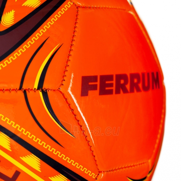 Futbolo kamuolys Ferrum oranžinis/juodas paveikslėlis 4 iš 7