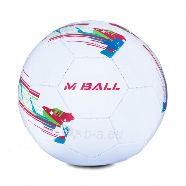 Futbolo kamuolys MBALL balta/raudona paveikslėlis 1 iš 6