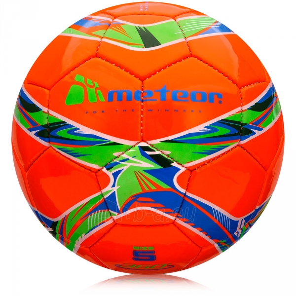 Futbolo kamuolys Meteor 360 Shiny, raudonas paveikslėlis 5 iš 7