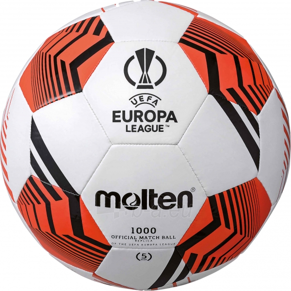 Futbolo kamuolys MOLTEN F5U1000-12 UEFA Europa League replica paveikslėlis 1 iš 1