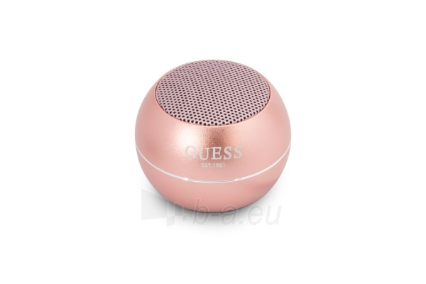 Garso kolonėlė Guess Mini Bluetooth Speaker 3W 4H Pink paveikslėlis 1 iš 4