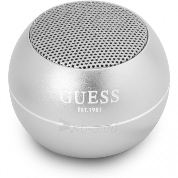 Garso kolonėlė Guess Mini Bluetooth Speaker 3W 4H Silver paveikslėlis 1 iš 4