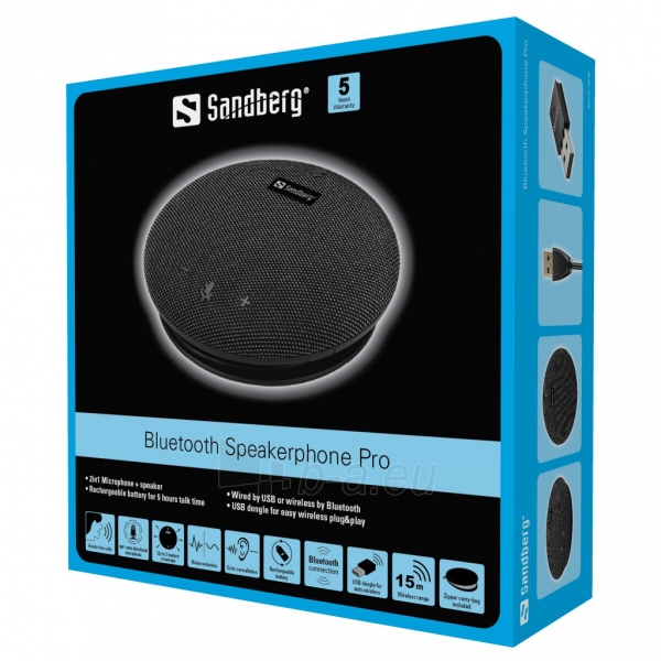 Garso kolonėlė Sandberg 126-29 Bluetooth Speakerphone Pro paveikslėlis 5 iš 5