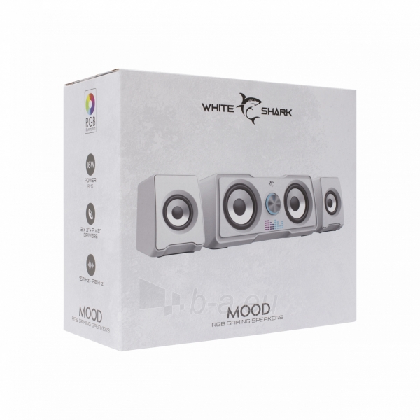 Audio speaker White Shark GSP-968 Mood RGB Gaming 2.2 Speaker System white paveikslėlis 5 iš 5