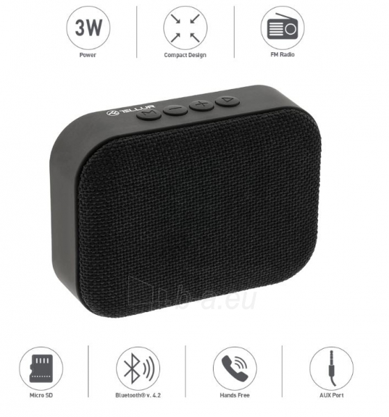 Garso kolonėlės Tellur Bluetooth Speaker Callisto black paveikslėlis 6 iš 6