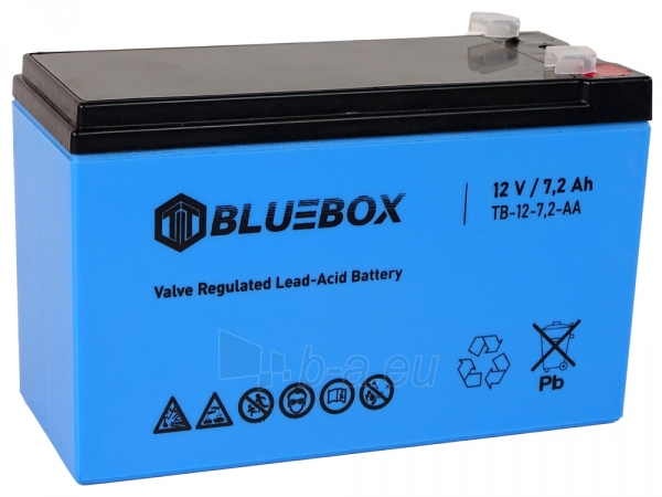 Gelinis akumuliatorius BlueBox VRLA AGM 12V 7.2Ah paveikslėlis 1 iš 1