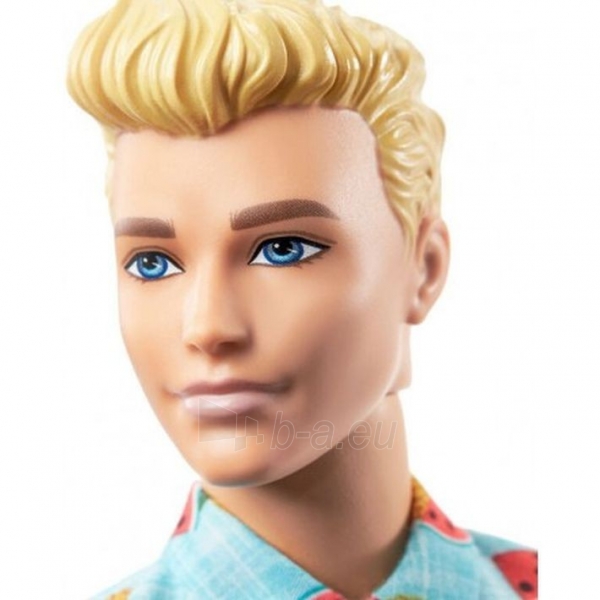 GHW68 Barbie Ken Fashionistas Doll Sculpted Blonde Hair & Tropical Print Shirt MATTEL paveikslėlis 1 iš 6