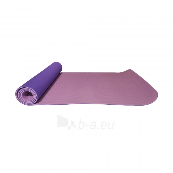 Gimnastikos/jogos kilimėlis TPE dvipusis KP-189 Violetinis/šviesiai violetinis paveikslėlis 1 iš 6