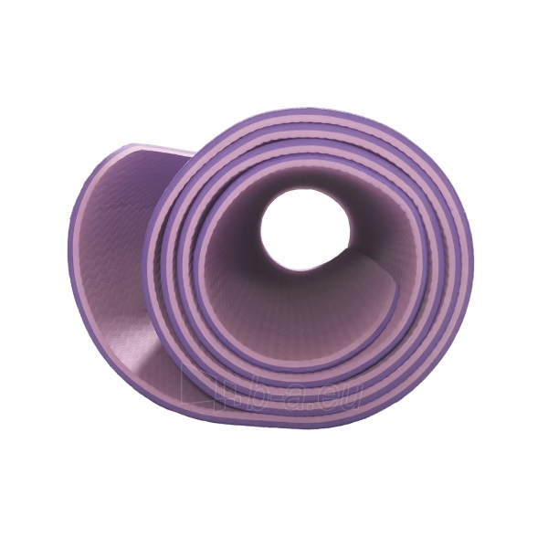 Gimnastikos/jogos kilimėlis TPE dvipusis KP-189 Violetinis/šviesiai violetinis paveikslėlis 6 iš 6