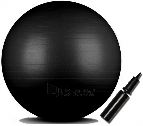 Gimnastikos kamuolys INDIGO Anti-burst 85cm juodas paveikslėlis 1 iš 2