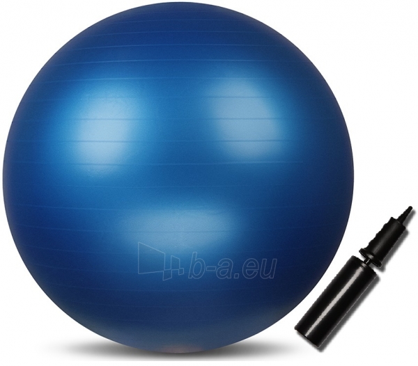 Gimnastikos kamuolys INDIGO Anti-burst 85cm mėlynas paveikslėlis 1 iš 2