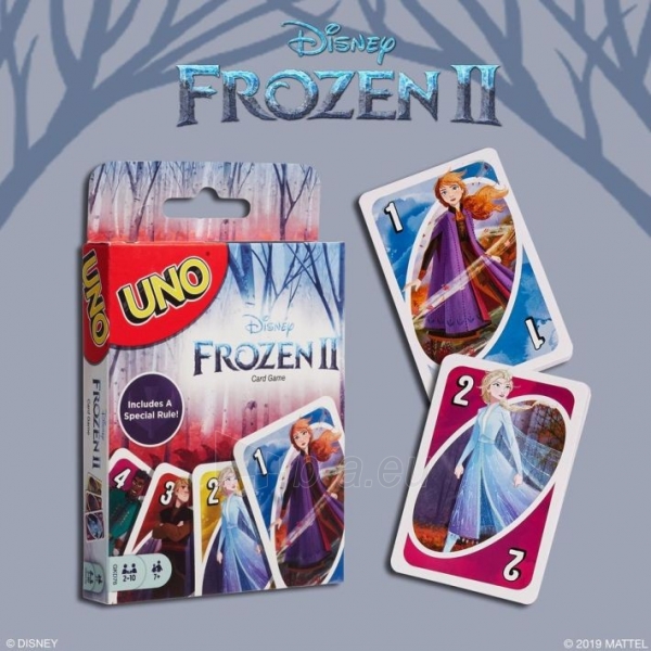 GKD76 Настольная игра Mattel UNO Frozen 2, Уно Холодное сердце MATTEL paveikslėlis 1 iš 2