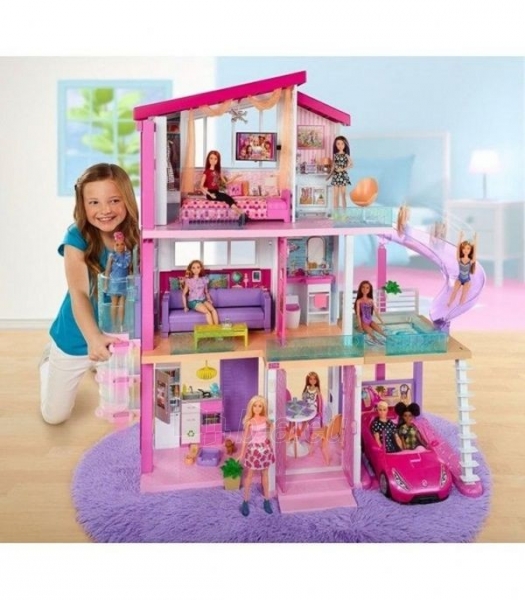 GNH53 Дом для кукол Barbie Дом мечты Dreamhouse with Wheelchair Accessible Elevator-Pink MATTEL paveikslėlis 5 iš 6