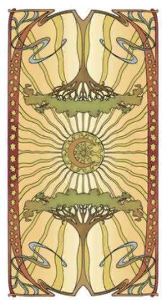 Golden Art Nouveau taro kortos paveikslėlis 2 iš 5