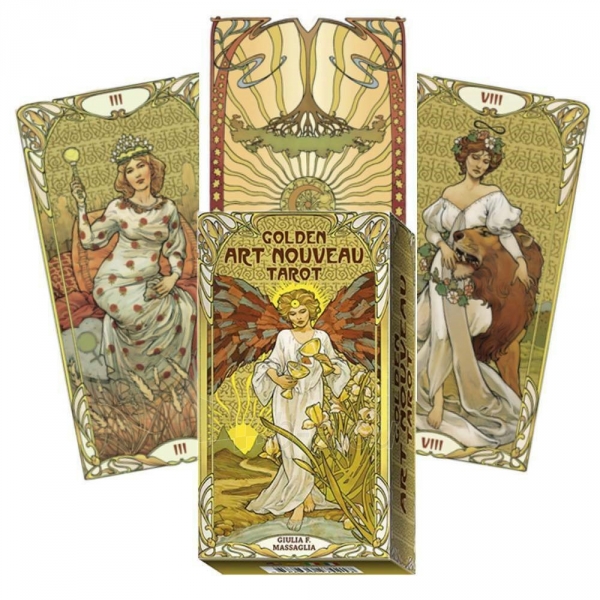 Golden Art Nouveau taro kortos paveikslėlis 5 iš 5