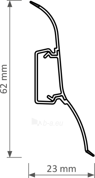 Grīdlīstes PVC LP-60 Evoras ozols (200) paveikslėlis 2 iš 2