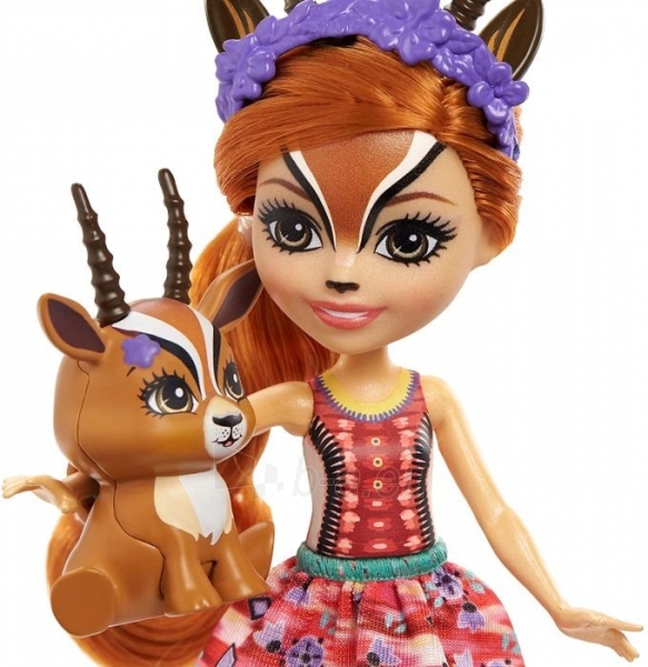 GTM26 Enchantimals Gabriela Gazelle Doll & Racer Animal Friend Figure from Sunny Savanna MATTEL paveikslėlis 1 iš 6