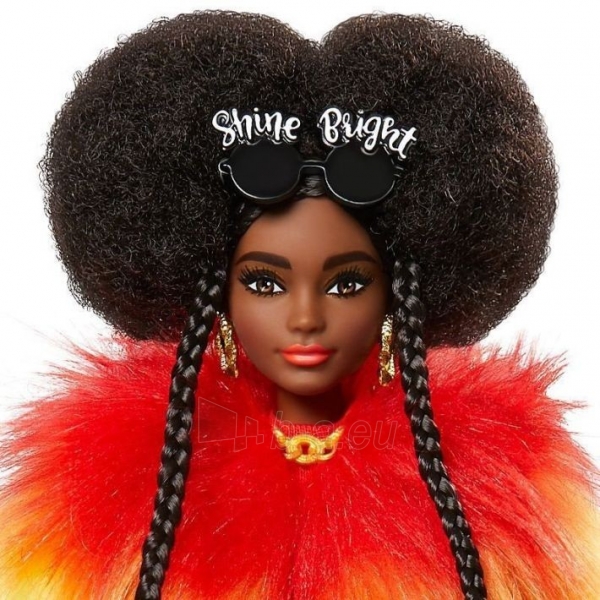 GVR04 / GRN27 Mattel Barbie Extra Doll Rainbow Coat With Poodle paveikslėlis 1 iš 6