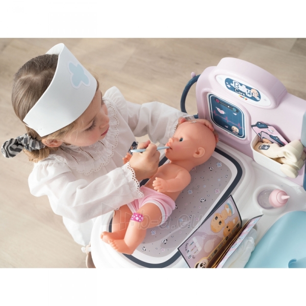 Gydytojo priežiūros rinkinys su lėle ir priedais 27 vnt. | Baby Care Centrum | Smoby 240300 paveikslėlis 20 iš 26