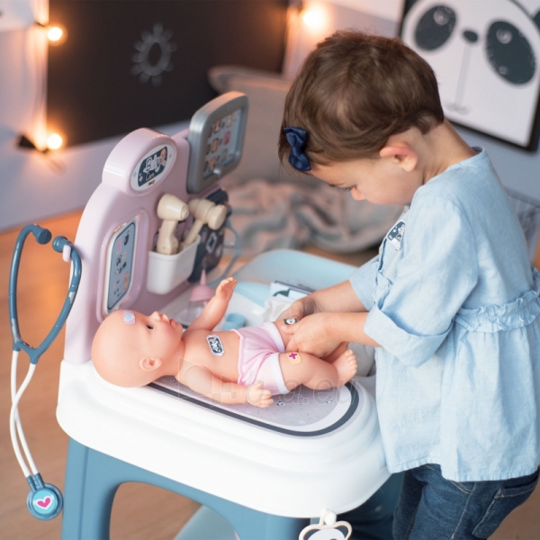Gydytojo priežiūros rinkinys su lėle ir priedais 27 vnt. | Baby Care Centrum | Smoby 240300 paveikslėlis 5 iš 26