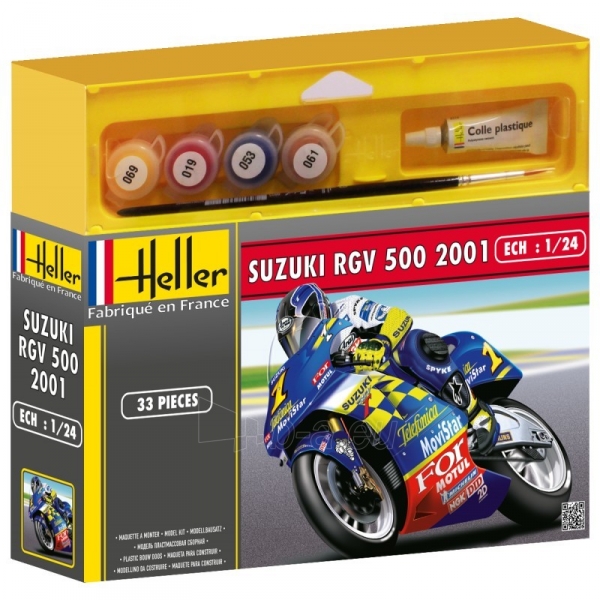 Klijuojamas motociklo modelis Heller 50922 SUZUKI RGV 500 2001 1/24 paveikslėlis 1 iš 2