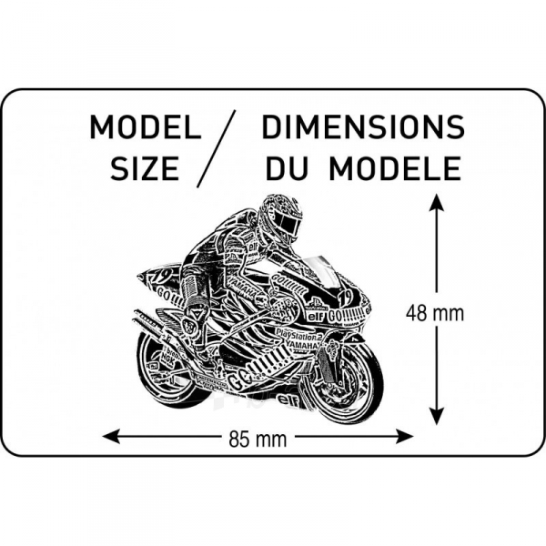Plastikinis klijuojamas modelis motociklas YAMAHA YZR 500 2002 1/24 Heller 50925 paveikslėlis 2 iš 2