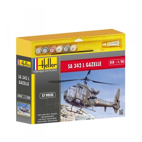Heller plastikinio sraigtasparnio modelio rinkinys 50486 SA 342 L GAZELLE 1/72 paveikslėlis 1 iš 1