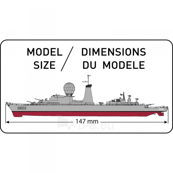 Heller plastikinis laivo modelio rinkinys 49033 FREGATE LANCE-MISSILES SUFFREN 1/1200 paveikslėlis 2 iš 2