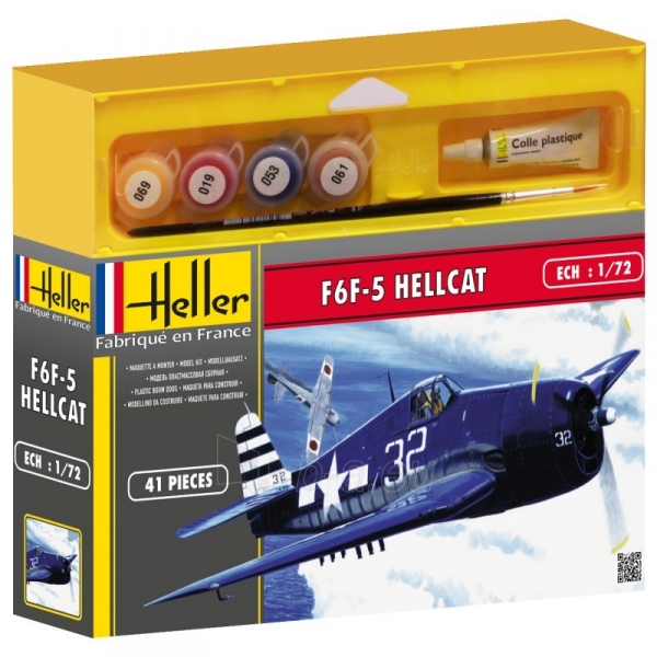 Heller plastikitis lėktuvo modelis 50272 F6F-5 HELLCAT 1/72 paveikslėlis 1 iš 3