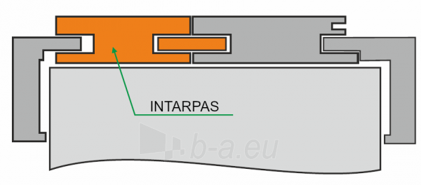 Intarpas reguliuojamai staktai Verto-FIT(Verto-FIT Plius) 08 U301-Bal.žievė P080(80mm) paveikslėlis 2 iš 2