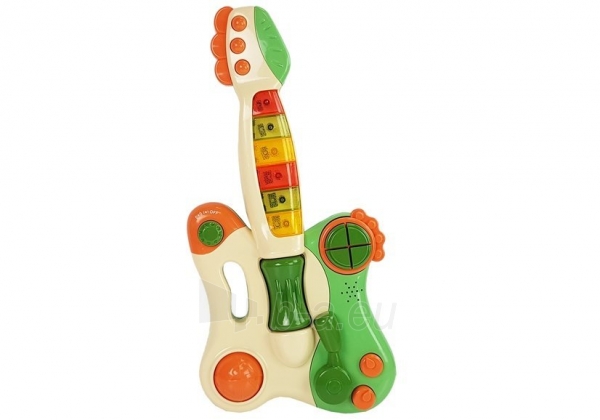 Interaktyvi gitara kūdikiams LEAN Toys (žalia) paveikslėlis 3 iš 5