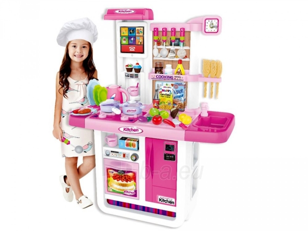 Interaktyvi virtuvė vaikams, rožinė paveikslėlis 12 iš 13