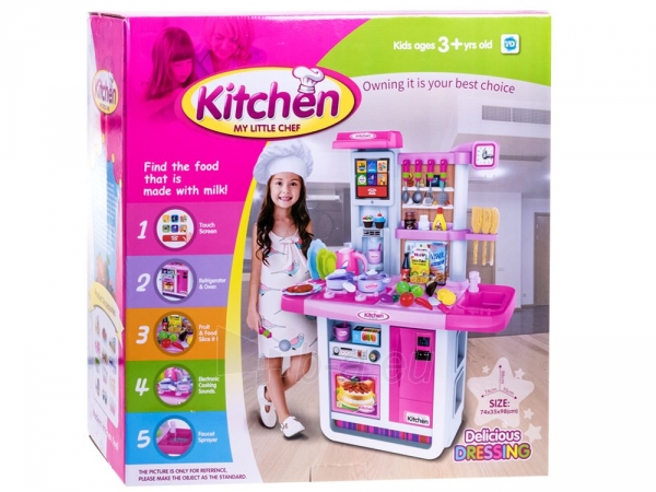 Interaktyvi virtuvė vaikams, rožinė paveikslėlis 13 iš 13