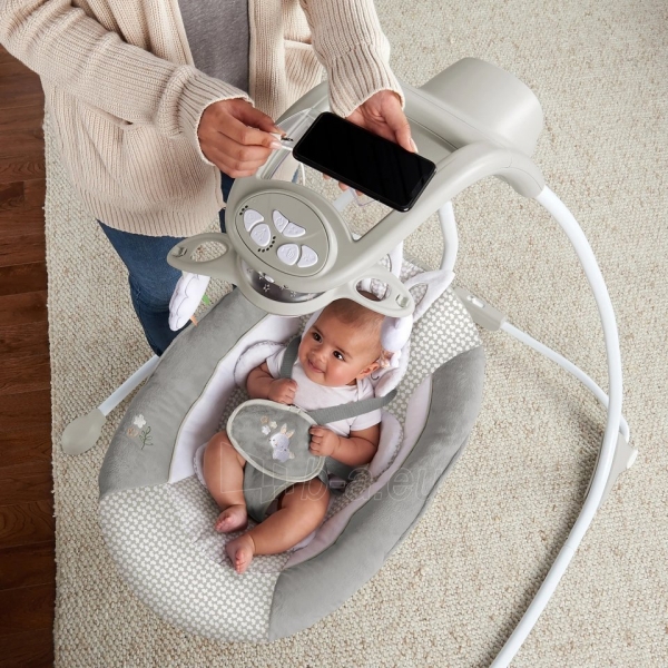 Interaktyvus kūdikio gultukas-sūpuoklė - Ingenuity InLighten, pilkas paveikslėlis 4 iš 7