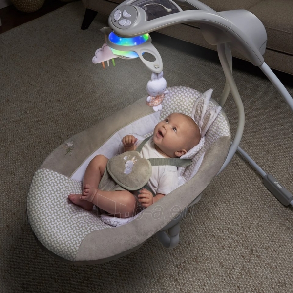 Interaktyvus kūdikio gultukas-sūpuoklė - Ingenuity InLighten, pilkas paveikslėlis 5 iš 7