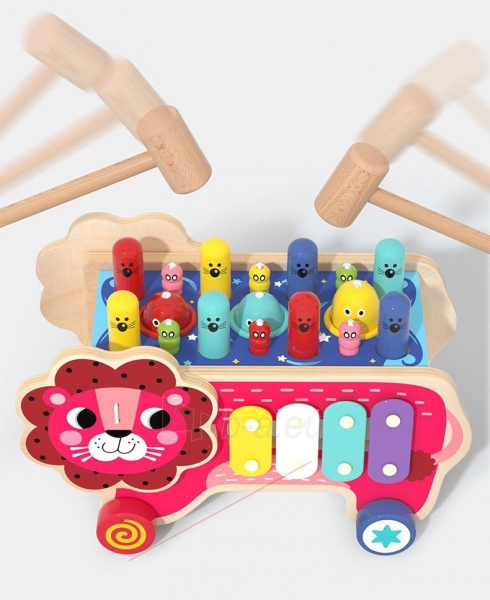 Interaktyvus medinis žaislas - Liūtas paveikslėlis 1 iš 6