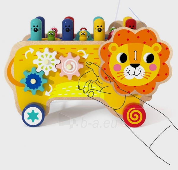 Interaktyvus medinis žaislas - Liūtas paveikslėlis 3 iš 6