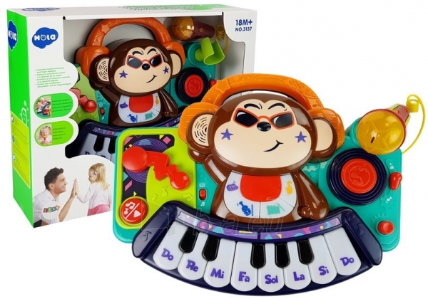 Interaktyvus pianinas kūdikiams „DJ Monkey“ paveikslėlis 6 iš 7